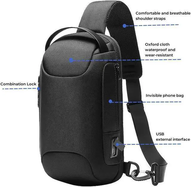 Alt view image 2 of 7 - WISDUM Carrying Case for Switch/Steam Deck/Steam Deck OLED/Legion Go/ROG Ally Gaming Handheld and Accessories Chest Bag, Protective Hard Shell Travel Bag with Anti-theft Lock & USB Charging Port