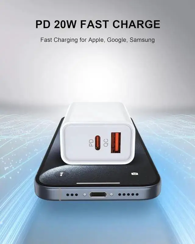 Alt view image 2 of 7 - WISDUM Charger Block, USB C Fast Charging Block Usbc Wall Charger Dual Port USB & Type C Multi Ports USB Plug Outlet for Quick Charge Box Power Delivery Cube Adapter Cargador Brick