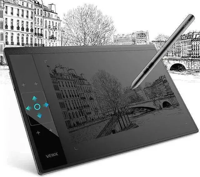 Main image of WISDUM Digital Graphics Drawing Tablet VEIKK A30, 4 Touch Keys 1 Touch Panel, Linux Support, 10x6 Inch Drawing Pad with 8192 Levels Battery-Free Pen Electronic Writing Tablet for PC/Android/Mac OS