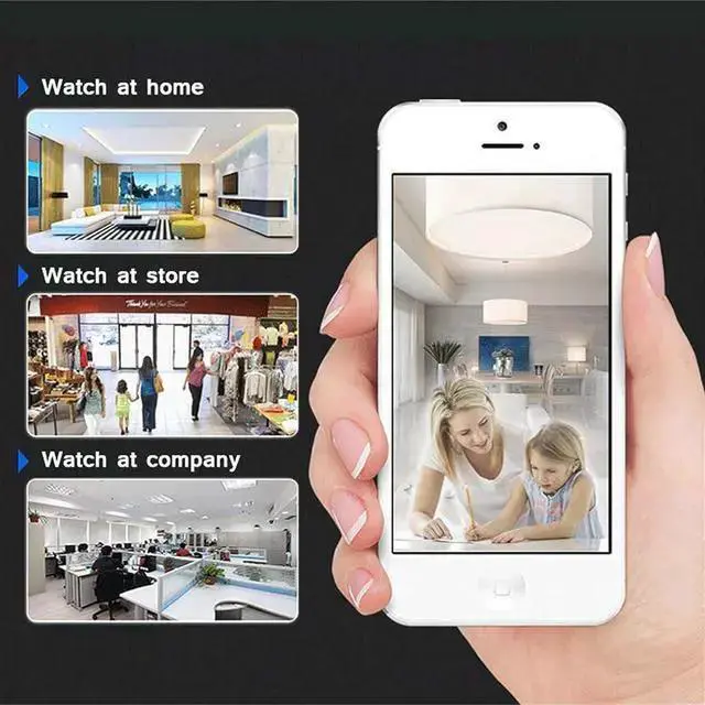 Alt view image 7 of 7 - WISDUM Magnetic Mini Security Camera Outdoor, Mini Security Cameras for Home Security, Mini 1080p HD Wireless Magnetic Security Camera, Nanny Cams Wireless with Cell Phone App and Sound(3, Black)