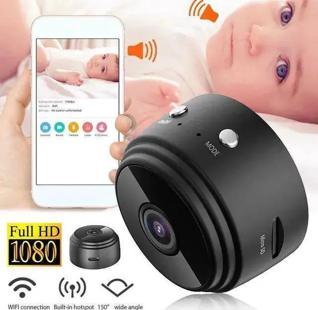 Main image of WISDUM Mini Camera with Audio,Wireless WiFi Hidden Mini Camera 1080P HD Home Security Cams with Cell Phone App(iOS/Android),Portable Tiny Nanny Cam with IR Night Vision,Car Surveillance Camera