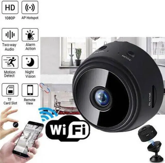 Main image of WISDUM Mini Wireless Hidden Spy Camera Wifi IP Home Security DVR Night Vision HD 1080P