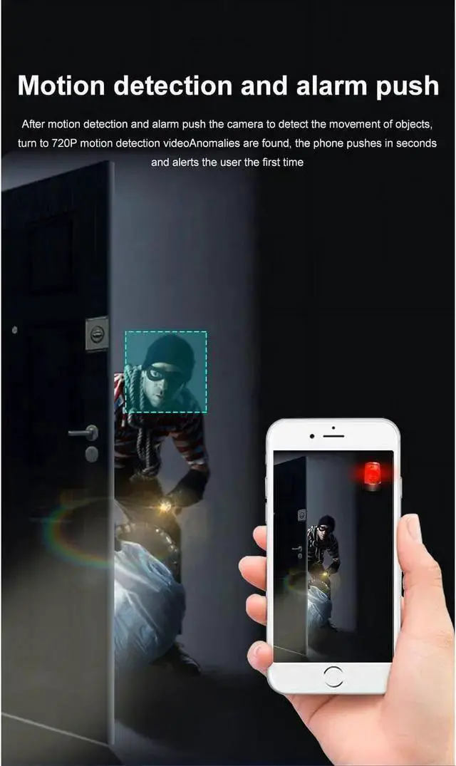 Alt view image 5 of 7 - WISDUM Mini Camera with Audio,Wireless WiFi Hidden Mini Camera 1080P HD Home Security Cams with Cell Phone App(iOS/Android),Portable Tiny Nanny Cam with IR Night Vision,Car Surveillance Camera