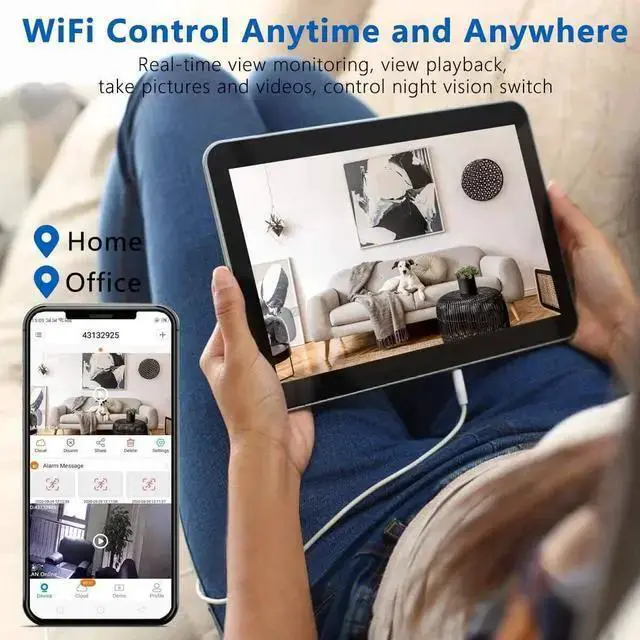 Alt view image 6 of 7 - WISDUM Mini Wireless Hidden Spy Camera Wifi IP Home Security DVR Night Vision HD 1080P