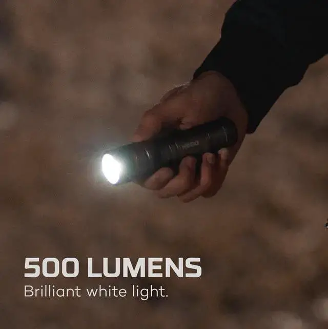 Alt view image 2 of 6 - WISDUM NEBO Newton Powerful LED Handheld Flashlight | AA Battery Powered Compact Waterproof Flashlight | Storm Gray | Available in 500, 1000, 1500 Lumens