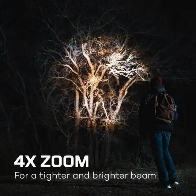 Alt view image 3 of 6 - WISDUM NEBO Newton Powerful LED Handheld Flashlight | AA Battery Powered Compact Waterproof Flashlight | Storm Gray | Available in 500, 1000, 1500 Lumens