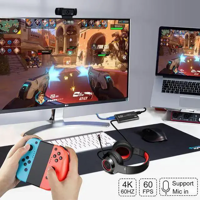 Alt view image 3 of 7 - WISDUM Audio Video Capture Card,4K HDMI USB 3.0 Capture Adapter Video Converter 1080P 60fps Portable Capture Device for Video Game Recording Live Streaming Broadcasting,Support PS4 One Camera