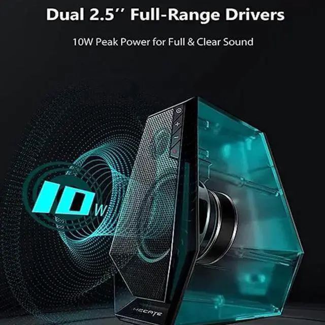 Alt view image 2 of 7 - WISDUM Edifier G1500 Computer Speakers, Hecate Gaming Speakers with RGB, Bluetooth 5.3, USB Input, 3.5mm AUX Input Supported, Black