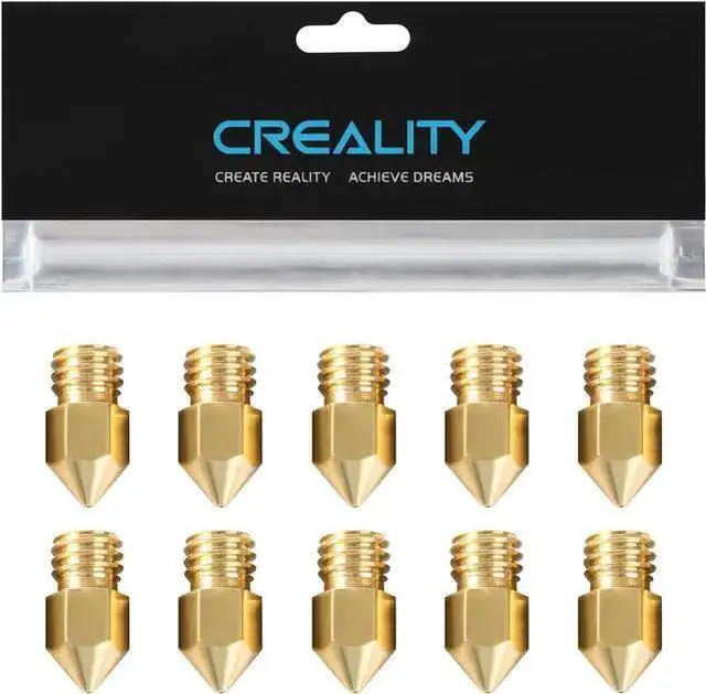 Main image of WISDUM Creality Official Ender 3 0.4mm Nozzles 10 PCS, Brass 3D Printer Nozzles for Ender 3 V2/Ender 3 Pro/Ender 3 Max/Ender 5 Series and Sermoon D1