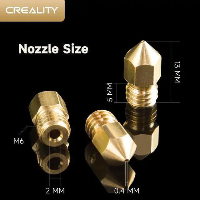 Alt view image 6 of 7 - WISDUM Creality Official Ender 3 0.4mm Nozzles 10 PCS, Brass 3D Printer Nozzles for Ender 3 V2/Ender 3 Pro/Ender 3 Max/Ender 5 Series and Sermoon D1