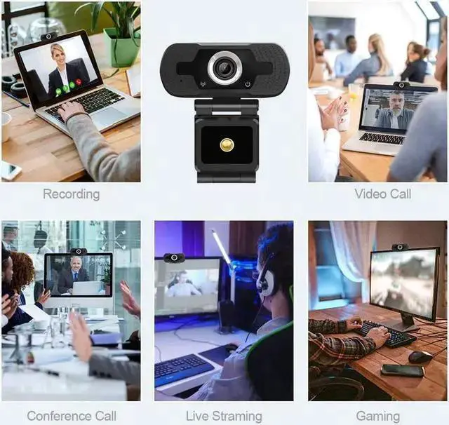 Alt view image 4 of 7 - WISDUM TROPRO Webcam for PC, 1080P Full HD Web Camera with Microphone for Desktop Mac Smart TV, with USB Plug, Compatible for Win10/8/8.1/7/XP Linux for Skype, Streaming, Teleconference, Video Chat