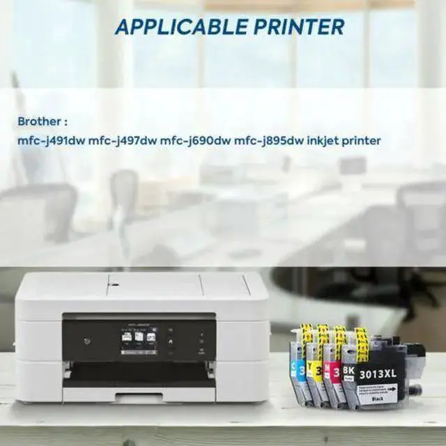 Alt view image 3 of 5 - WISDUM Compatible LC3013 Ink Cartridges Replacement for Brother LC3013 LC3011 Ink Cartridge Works with Brother MFC-J690DW MFC-J895DW Brother MFC-J497DW MFC-J491DW Inkjet Printer 8Packs (2K/2C/2M/2Y)