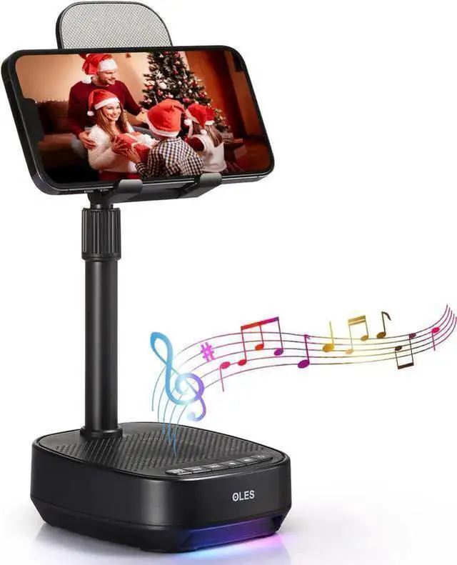Main image of WISDUM Gifts for Men Him, Cell Phone Stand with Wireless Speaker(7-11Height), Birthday Gifts for Men, Gifts Him, Phone Holder for /Android/Tablet, Unique Gifts for Dad Him Mom, Women Gifts