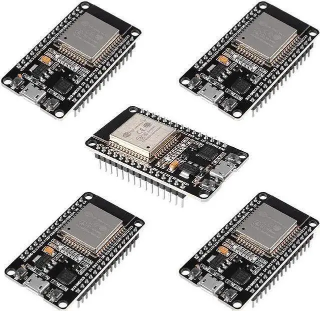 Main image of WISDUM 5PCS ESP32 ESP-32S WiFi Development Board NodeMCU ESP-WROOM-32 Microcontroller 2.4GHz Dual-Core WiFi Bluetooth Processor Integrated Chip CP2102