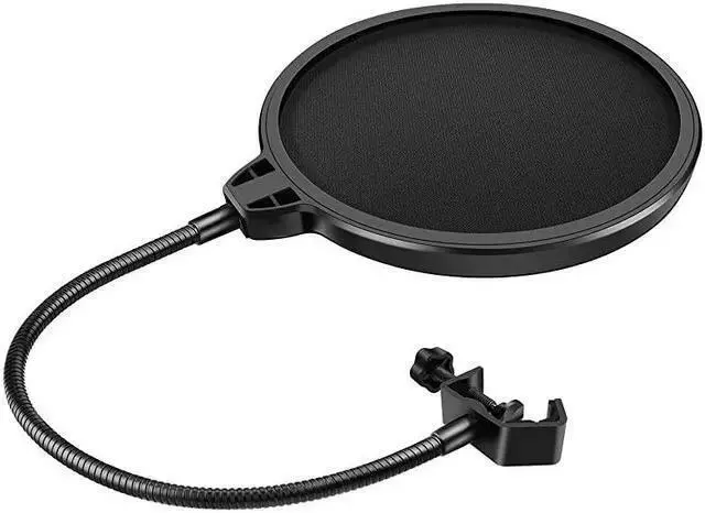 Alt view image 2 of 7 - WISDUM Microphone Pop Filter Studio Windscreen Mic Cover Mask Shield with Flexible Gooseneck and Clamp for Blue Yeti Audio Technica and All Microphones