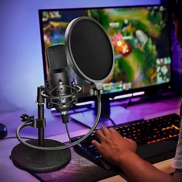 Alt view image 5 of 7 - WISDUM Microphone Pop Filter Studio Windscreen Mic Cover Mask Shield with Flexible Gooseneck and Clamp for Blue Yeti Audio Technica and All Microphones