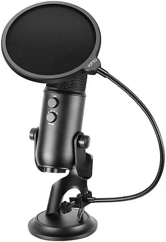 Alt view image 4 of 7 - WISDUM Microphone Pop Filter Studio Windscreen Mic Cover Mask Shield with Flexible Gooseneck and Clamp for Blue Yeti Audio Technica and All Microphones