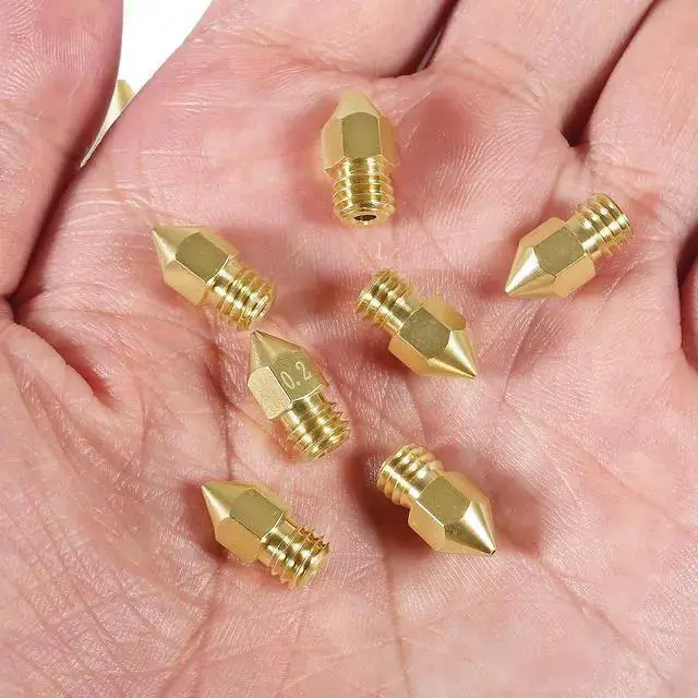Alt view image 7 of 7 - WISDUM Aokin 8 Pcs 0.6mm MK8 Extruder Nozzles 3D Printer Nozzles for Creality Ender 3/3 Pro/3 V2, Ender 5/5 Pro, CR-10/10S, Makerbot, Anet A8 3D Printer