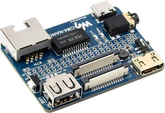 Alt view image 2 of 5 - WISDUM 5V Mini USB Ethernet GPIO IO Carrier Board Expansion Board for RasPi Raspberry Pi Compute Module 4 CM4 Lite 2GB 4GB 8GB