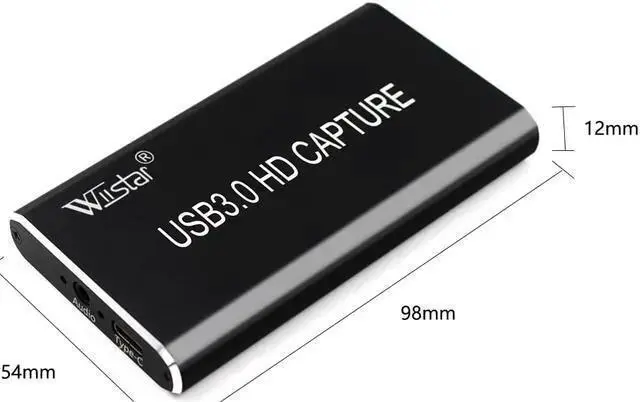 Alt view image 3 of 6 - WISDUM USB Video Capture Card Grabber HD to Type-C/USB C/USB 3.0 1080P 60fps Game Adapter with HDMI Loop Output for Windows Linux Os X
