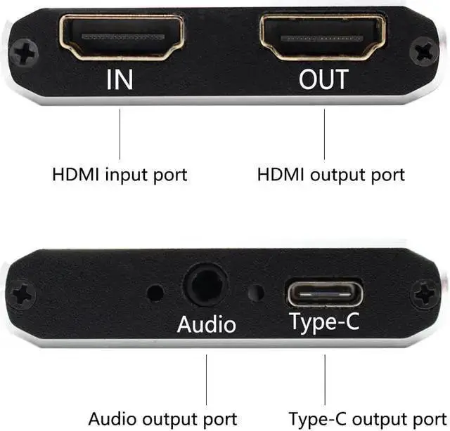 Alt view image 4 of 6 - WISDUM USB Video Capture Card Grabber HD to Type-C/USB C/USB 3.0 1080P 60fps Game Adapter with HDMI Loop Output for Windows Linux Os X