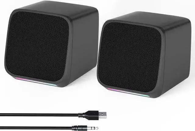Main image of WISDUM Computer Speakers,Computer Speakers for Desktop PC,Desktop Speakers,Small Computer Speakers USB Powered 3.5mm Aux Speaker for PC,Laptop,Tablet,Phone