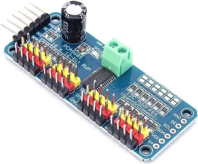 Main image of WISDUM PCA9685 PWM Servo Motor Driver Board Controller IIC Interface 16 Channel 12-Bit PWM Servo Motor Driver Board for Robot