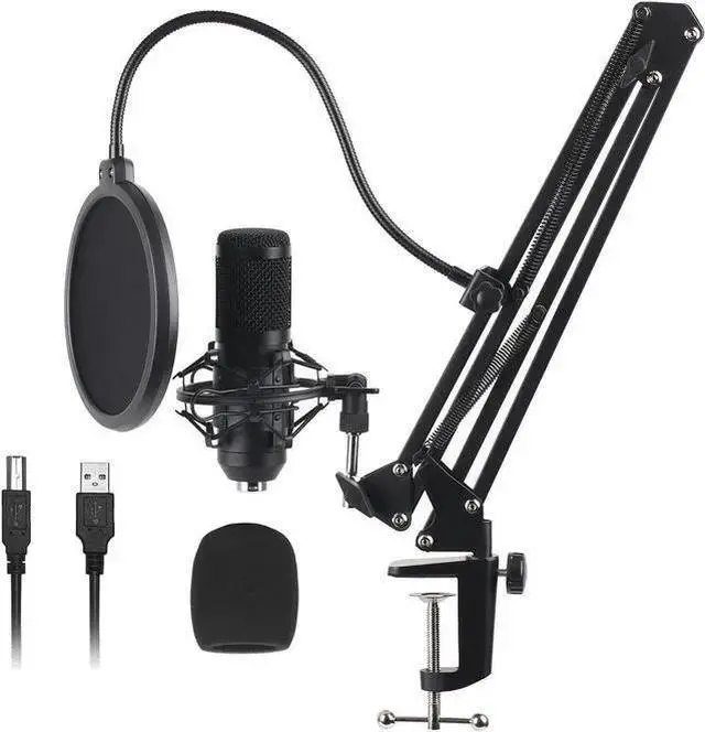 Main image of WISDUM USB Condenser Microphone Kit 192kHZ/24bit Plug & Play Computer PC Microphone Studio Streaming Cardioid Mic for Recording Broadcasting YouTube Gaming