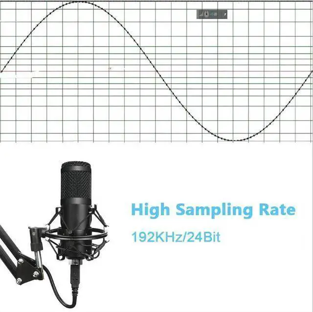 Alt view image 4 of 7 - WISDUM USB Condenser Microphone Kit 192kHZ/24bit Plug & Play Computer PC Microphone Studio Streaming Cardioid Mic for Recording Broadcasting YouTube Gaming