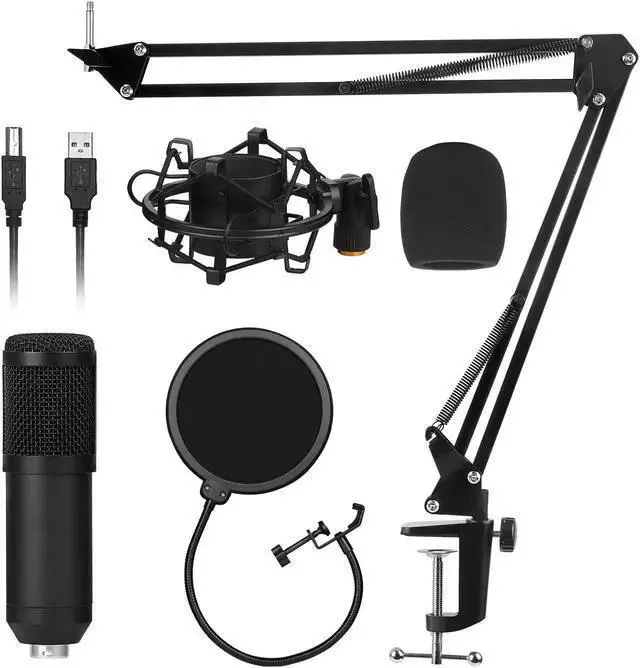 Alt view image 2 of 7 - WISDUM USB Condenser Microphone Kit 192kHZ/24bit Plug & Play Computer PC Microphone Studio Streaming Cardioid Mic for Recording Broadcasting YouTube Gaming