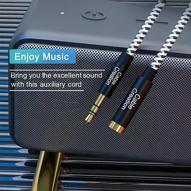 Alt view image 4 of 7 - WISDUM 35mm Headphone Extension Cable 35mm Male to Female Stereo Audio Extension Cable Adapter with Gold Plated Connector 2Pack 6 Feet