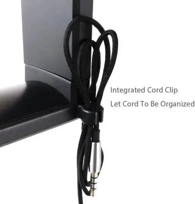 Alt view image 3 of 7 - WISDUM PC Gaming Headset Headphone Hook Holder Hanger Mount Headphones Stand with Adjustable & Rotating Arm Clamp Under Desk Design Universal Fit Built in Cable Clip Organizer EURPMASK