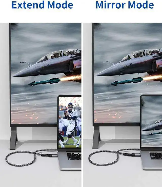 Alt view image 6 of 7 - WISDUM 4K DisplayPort to HDMI Cable Adapter 10FT DP to HDMI Male Video UHD 4K@30Hz/2K@60/1080P@120 Nylon DP to HDTV Uni-Directional Cord for Projector Desktop AMD NVIDIA ThinkPad