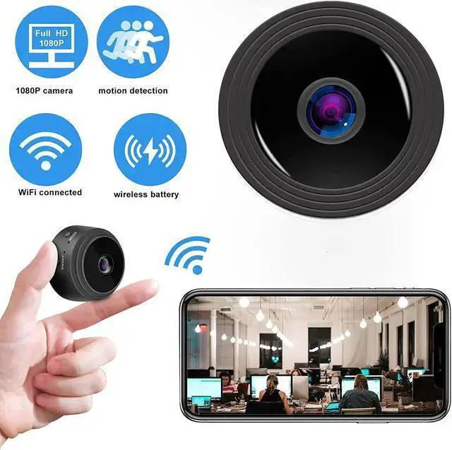 Alt view image 3 of 5 - WISDUM Wireless Security Camera WiFi 1080P HD Battery Operated Home Camera Indoor Mini Camera with Night Vision Remote App Control for Home Elderly Baby Pet