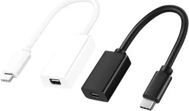 Main image of WISDUM 2 Pcs Thunderbolt 3 USB 3.1 To Thunderbolt 2 Adapter Cable For Windows Mac OS BH, White & Black