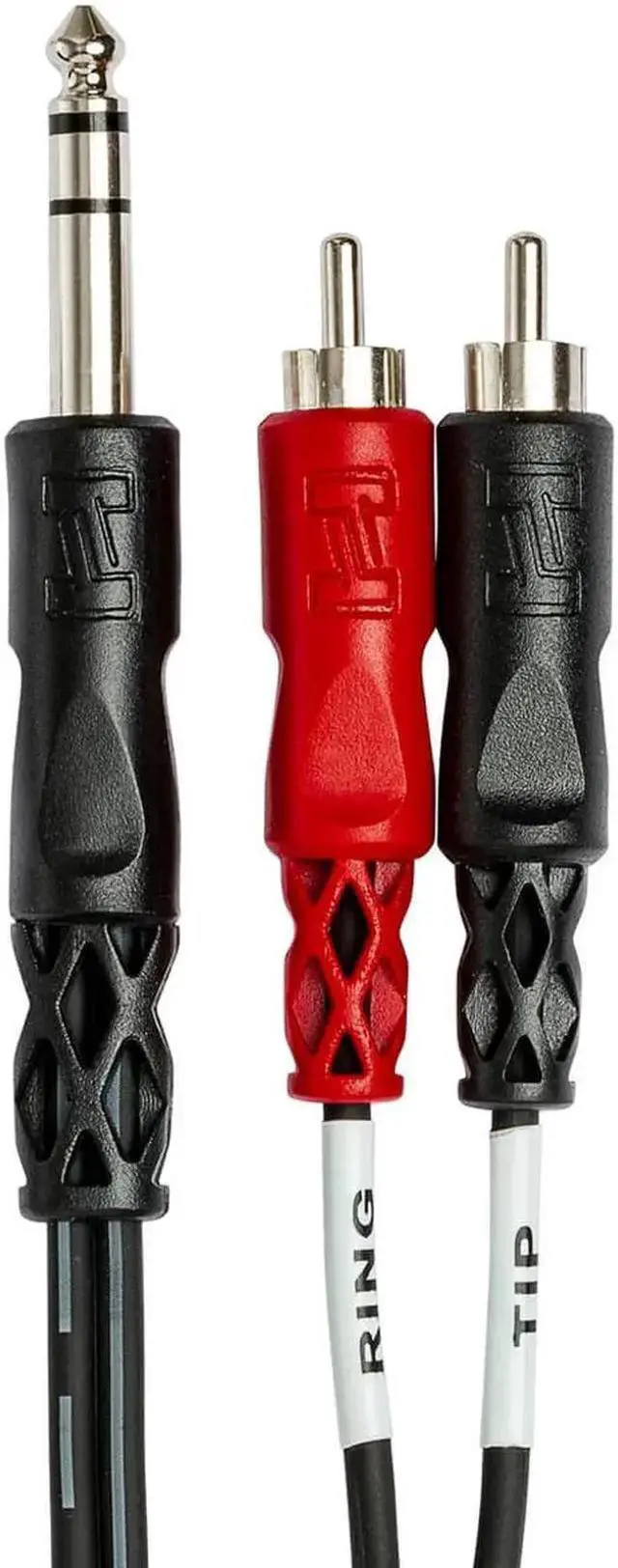 Alt view image 3 of 4 - WISDUM Hosa Technology 13.2' (4M) Stereo 1/4" Male to Two RCA Male Y-Cable #TRS204