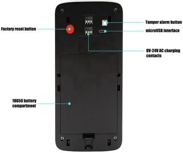 Alt view image 2 of 6 - WISDUM V5 Video Doorbell Smart IP Camera WIFI Wireless Security Door Phone Bell Camera Visual Recording Home Monitor Doorbell