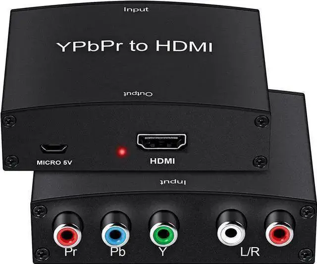 Main image of WISDUM Component to HDMI Adapter, YPbPr to HDMI Coverter + R/L, NEWCARE Component 5RCA RGB to HDMI Converter Adapter, Supports 1080P Video Audio Converter Adapter for DVD PSP to HDTV Monitor