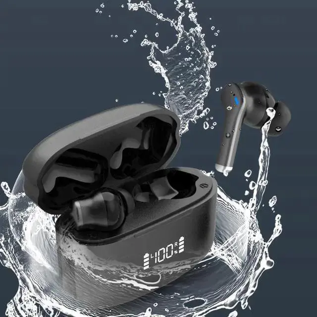 Alt view image 5 of 7 - WISDUM M48 Bluetooth Earbuds with 4 Mic, Wireless Headphones with ENC Noise Cancelling, in Ear Bluetooth Earphones, Cordless Ear Buds IPX5 Waterproof Touch Control, Black