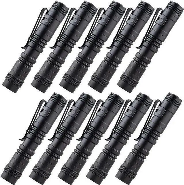 Main image of WISDUM 10 Pack Small Mini LED Flashlight Pocket Flashlight Pen Light Flashlight Tactical Flashlight with Clip Flashlights for Camping Outdoor Emergency Inspection Fathers Gifts for Dad Husband