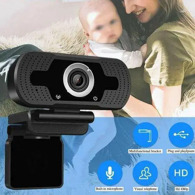 Alt view image 5 of 7 - WISDUM 1080P HD Webcam Desktop Laptop Computer PC Camera Built in Microphone Clip-On Video Conferencing Video Calling Web Cam US