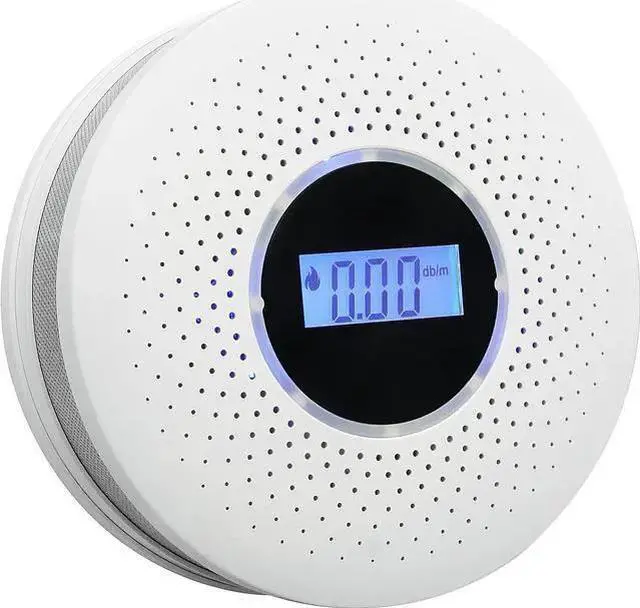 Main image of WISDUM Smoke and Carbon Monoxide Detector 2-in-1 CO Smoke Alarm Detector with LCD Display and Sound Light Alarm for Home Garage Office RV