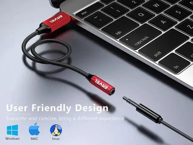 Alt view image 5 of 7 - WISDUM ENVEL Headset Adapter 3.5mm Female to USB Male, Built-in Chip External Stereo Sound Card,TRRS 4-Pole Mic-Supported USB to Headphone Adapter for PS4 Laptop PC and More (Senior Red)