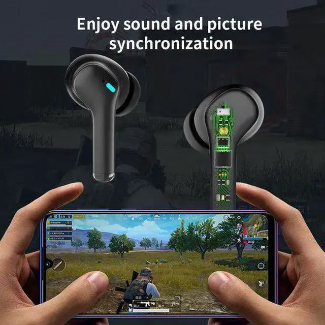 Alt view image 3 of 7 - WISDUM M48 Bluetooth Earbuds with 4 Mic, Wireless Headphones with ENC Noise Cancelling, in Ear Bluetooth Earphones, Cordless Ear Buds IPX5 Waterproof Touch Control, Black