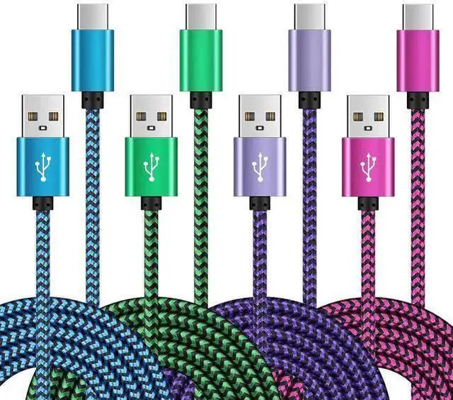 Main image of WISDUM 6FT Fast Cable for Galaxy A36 A26 5G, Phone Charger Power Cord Charging Wire for S25 Plus Ultra S25+ S24 S23 S23+ Plus Ultra S22 S21 S20 FE S10, 4Pack USB A to Type C Cable