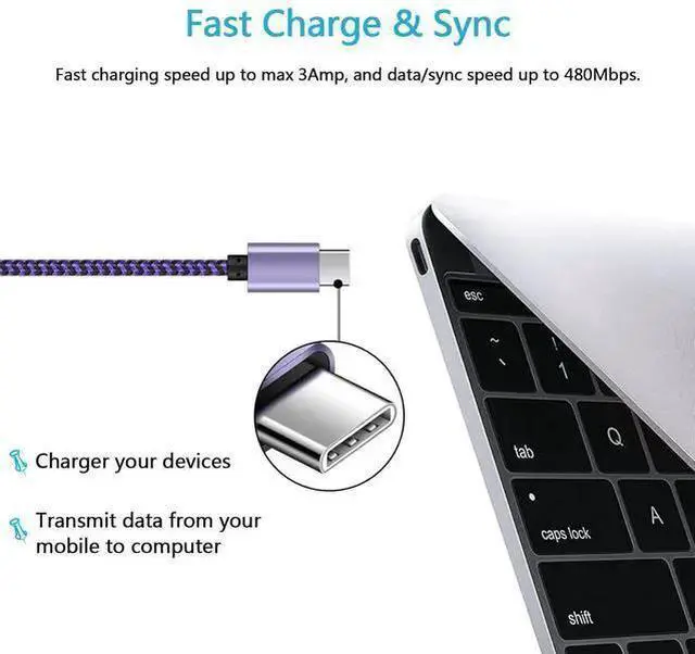 Alt view image 6 of 7 - WISDUM 6FT Fast Cable for Galaxy A36 A26 5G, Phone Charger Power Cord Charging Wire for S25 Plus Ultra S25+ S24 S23 S23+ Plus Ultra S22 S21 S20 FE S10, 4Pack USB A to Type C Cable