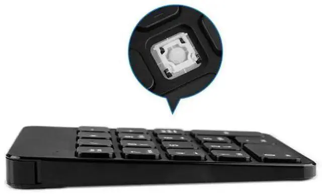 Alt view image 4 of 5 - WISDUM CHAYA Wireless Numeric Keypad-Mini 18 Keys Portable Slim Number Pad Computer Accessories Compatible with IP,Android,MAC,Windows for Laptop and Tablet(Black)