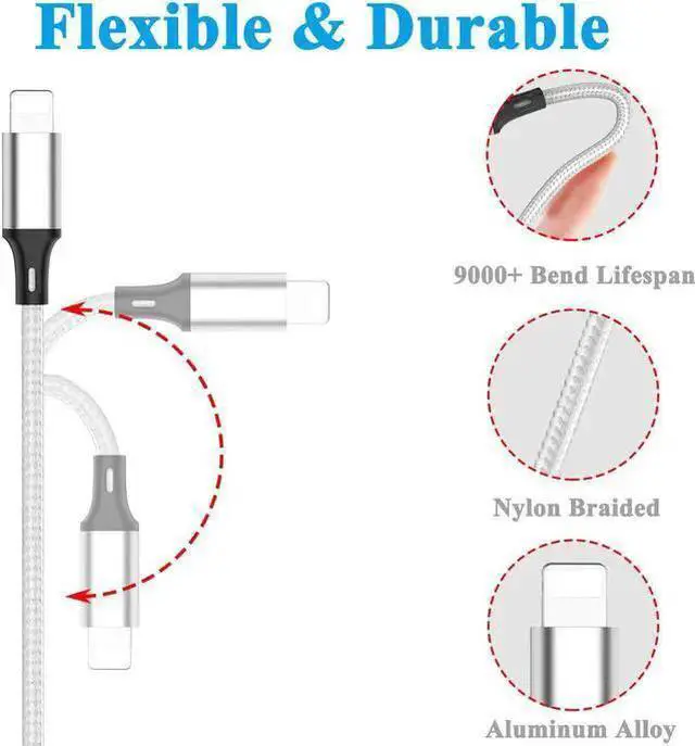 Alt view image 4 of 6 - WISDUM Multi Charging Cable (2Pack 5FT) Multi USB Charger Cable Aluminum Nylon 3 in 1 Universal Multiple Charging Cord with Type-C/Micro USB Connectors for Most Phones & Tablets (Charging Only)