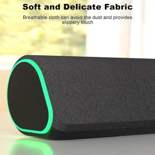 Alt view image 7 of 7 - WISDUM SOULION R50 Bluetooth Computer Speakers, 3.5mm PC Sound Bar for Desktop Monitor, Wired USB Powered & Colorful LED Lights with Switch Button, Stereo Surround Sound Soundbar for Computer Laptop