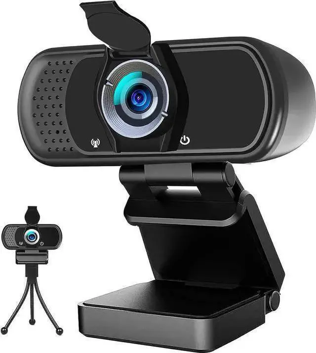 Main image of WISDUM Webcam 1080p, Webcam with Microphone, USB Web Camera 110°Wide View, Plug and Play Computer Camera, Laptop Desktop Webcam for Conferencing Recording,Webcam Tripod and Privacy Cover Include
